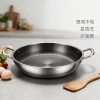 CGUCOOK stainless steel double-ear honeycomb frying pan, non-stick pan, low-smoke stir-frying pan, steak frying pan, uniform heat conduction, universal stainless steel pan for frying eggs details Picture